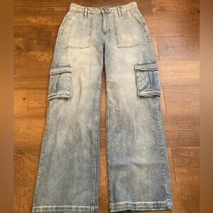 On 34th High Rise Utility Cargo Jeans Casual Streetwear Style Women’s 8